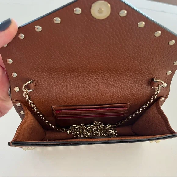 Valentino Garavani Rockstud Pebbled Leather Shoulder Bag / Crossbody / Clutch - Picture 16 of 16